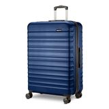 Amazon Basics Hardshell Koffer Middelgroot - Uitbreidbare ABS Reisbagage met 4 Dubbele Zwenkwielen - Krasbestendig en Lichtgewicht - 68 x 45,1 x 28,6cm - Marineblauw
