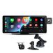 CarMe CarPlay Scherm 10 Inch - 4K Dashcam & Achteruitrijcamera - 64GB SD-kaart - Draadloos Apple CarPlay & Android Auto - Touchscreen