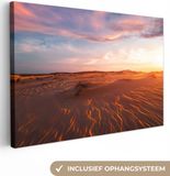 OneMillionCanvasses Canvas schilderij 150x100 cm - Zand Landschap - Multicolor - Muurdecoratie