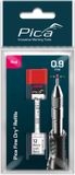 Pica Fine Dry 7031 Navulling Rood - 12 Staafjes (Blister)