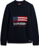 Superdry VINTAGE ATHLETIC KNIT JUMPER Heren Trui - Maat S