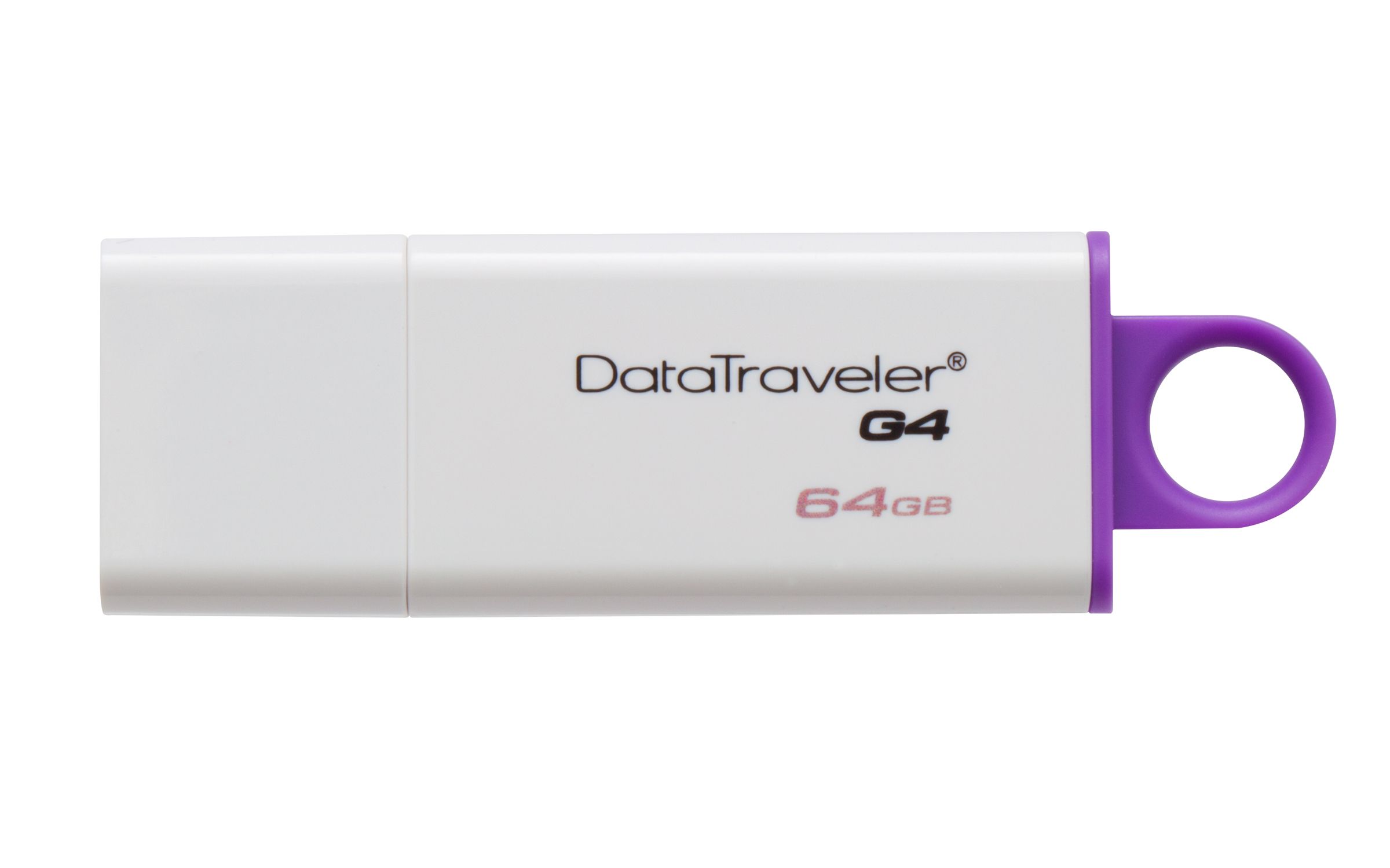 Kingston DataTraveler G4 USB Flash Drive - 64GB - USB 3.2 Gen 1 - Violet/White