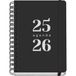 Dohe - Schoolagenda 2025 2026 - Dag per Pagina, Formaat A5 (15x21 cm), Spaans en Engels, September tot Juni, Dubbele Spiraalbinding en Elastieksluiting, Flexibele Kaft, 4 Stickervellen - GRAMMAR Zwart