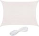Merkloos Relaxdays schaduwdoek - 2 x 4 m - rechthoekig - HDPE-weefsel - UV-werend - wit