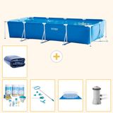 Intex Rechthoekig Frame Zwembad - 450 x 220 x 84 cm - Blauw