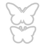 Sizzix Clear Stamps Set A5 with Framelits Die Painted Pencil Butterflies