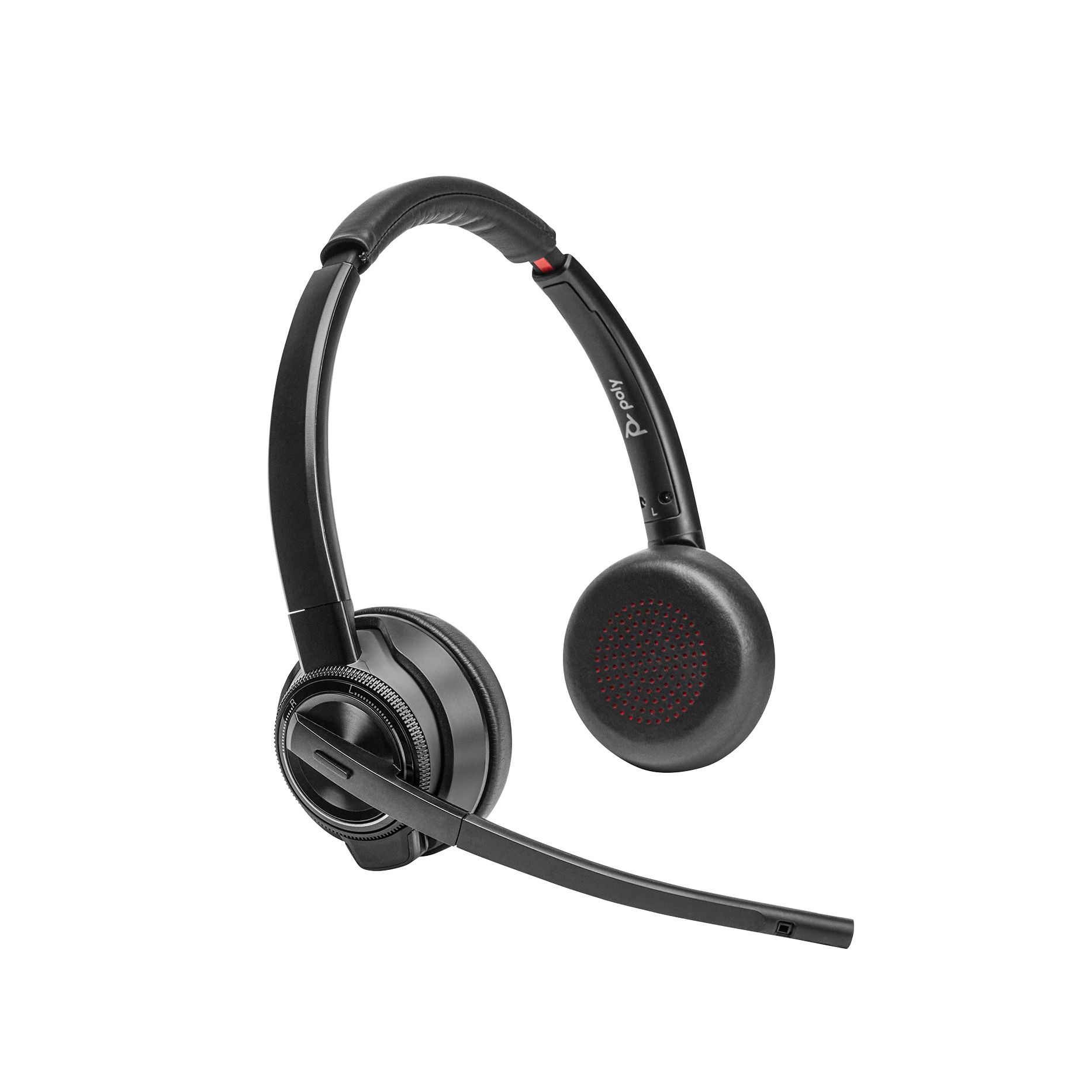 HP Poly POLY Savi 8420 Office Stereo Headset - Microsoft Teams Certified - DECT/Bluetooth - Black
