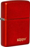 Zippo Metallic Red with Logo Lighter