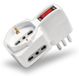 V-TAC Adaptateur triple - 3 prises avec interrupteur - Blanc