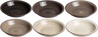 Cookinglife Assiettes creuses Delice Gris - Set de 6 ø 21 cm - Grès