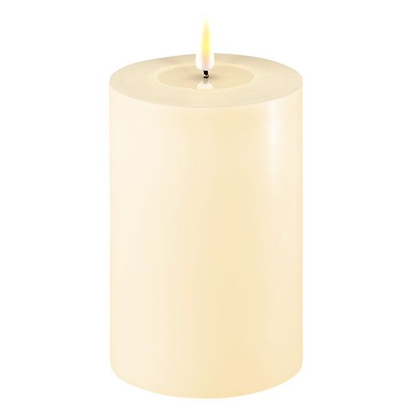 LED Kaars 10 x 15 cm | Ivoor | 3D Vlam | Deluxe HomeArt