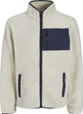 JACK&JONES JJTHATCHER FLEECE JACKET Heren Jas - Polyester - Fleece - Ritszakken - Rits - Effen - Grijs - XXL