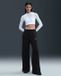 NIKE Sportswear Phoenix Fleece Wide Pantalon Dames Zwart/Wit XL