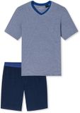 Schiesser Heren Pyjama Short royal blue 183585 48/S