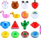 Jouets gonflables porte-boissons 17 pièces sous-verres flottants jouets de piscine