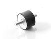 Machinevoet Machinevoet rubber metalen element met 2-zijdige schroefdraad diverse maten type A (M8 x 20, 30 x 30)