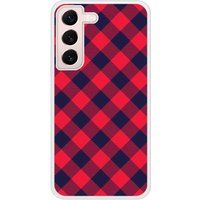 Samsung Bedrukt siliconen hoesje compatibel met Galaxy S22 Tartan Rouge