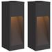 vidaXL Zonne LED Padverlichting 2 pcs Zwart Koudgewalst staal
