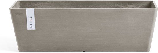 Ecopots Bruges 66 - Taupe - 65,3 x 16,3 x H17 cm - Rechthoekige bloempot / plantenbak