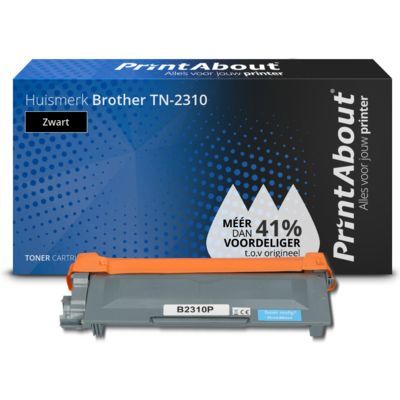 PrintAbout Huismerk Brother TN-2310 Zwart | Compatibel