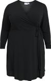 Vila Jurk Viborneo L/s Wrap Dress/su/cur - No 14077094 Zwart Dames Maat 48