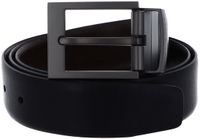 PORSCHE DESIGN Leren Riem Traveller Buckle 35 W90 Black - Darkbrown