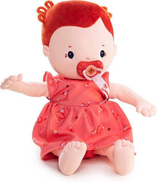 Lilliputiens Babypop Rose - Zachte Pop 36 cm - Met Magnetische Fopspeen - Vanaf 2 Jaar