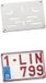 LIN.799 BV Porte-plaque moto ALU pour plaque d'immatriculation 210x140mm BELGIQUE Argent