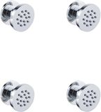 Fortifura Calvi zijdouche - 5cm - rond - 4 stuks - chroom