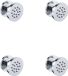 Fortifura Calvi zijdouche - 5cm - rond - 4 stuks - chroom