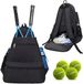 Unyqoos® Sac de tennis pour hommes avec compartiment à chaussures, adapté à diverses raquettes et équipements de sport