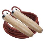 Champion Sports Leren springtouw met kogellager, bruin, 9,5 voet
