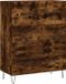 vidaXL Dressoir Gerookt Eikenhout 69,5x34x90 cm