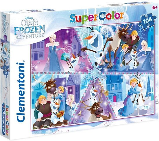 Clementoni Supercolor Puzzel Olaf's Frozen Adventure 104 Stukjes