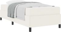 vidaXL Bedframe met matras Crème 90 x 200 cm Stof