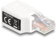 Delock RJ50 Adapter male to female white