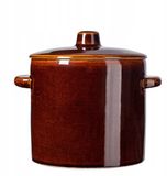 KADAX Steengoed Pot met deksel, 1.5L, Bruin