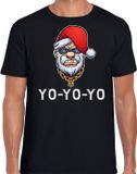 Bellatio Decorations Shoppartners Bv Gangster / Rapper Santa Kerstshirt Heren L Zwart
