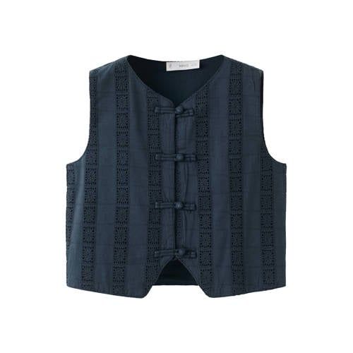 Mango Kids gilet marineblauw