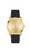 Guess Clark herenhorloge, roestvrij staal, 42 mm, siliconen armband, zwart, 3 bar, wijzerplaat: goud, GW0957G2