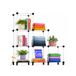 Avilia Modulair kubusrek, 6 modulaire planken, ruimtebesparend, 30 x 30 x 30 cm, wit, ideaal voor slaapkamer, hal en kantoor, robuuste structuur en eenvoudig te monteren