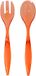 5five Sla bestek/couvert - 2 delig - rood - kunststof - 29 cm