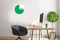 Homemania Slice wandklok, rond, groen, wit, zwart, metaal, 40 x 0,15 x 40 cm