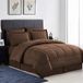 Sweet Home Collection Griekse Sleutel Chocolade Queen Kussenslopen, Shams en Bedrok