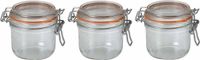 Le Parfait Voorraad/weckpot - Pakket van 10x stuks - glas - transparant - 8,5 x 7 cm - 200 ml