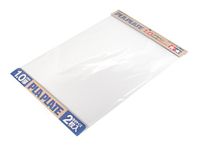 TAMIYA 70124 - kunststof plaat 1,0 mm, 2 stuks, 257 x 364 mm, wit