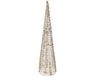 Christmas Decoration LED kegel kerstboom lamp - goud - 80 leds warm wit - H80 - ijzer