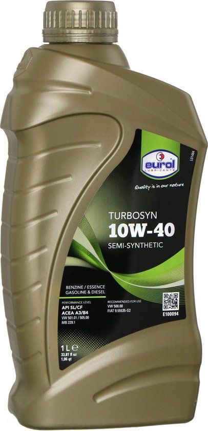 Eurol Turbosyn 10W40 - 1L - Motorolie - Semi-synthetisch