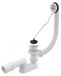 Alcadrain Siphon d'évier, grille plastique blanc, bouchon avec chaîne - longueur 570 mm
