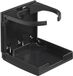 Bol Porte-gobelet pliable et réglable pour voiture, camping-car et caravane - Fixation par vis et adhésif - Pince réglable (58-98 mm) (Noir)